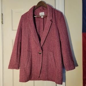 Pink tweed look jacket